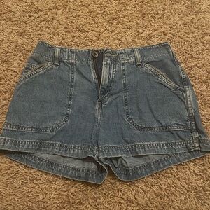 blue jean shorts